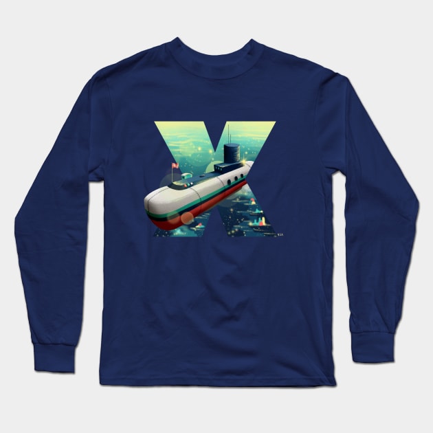 X-Submarine Long Sleeve T-Shirt by vero.e.a